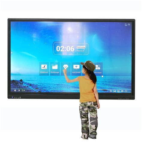 55 Inch Mobile Electronic Interactive Teaching Touch Screen Classroom 496