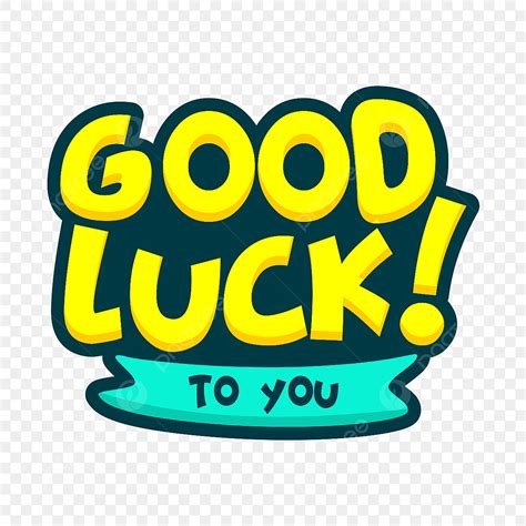 Good Luck Animated Clipart PNG Images, Good Luck Funny Lettering Design ...