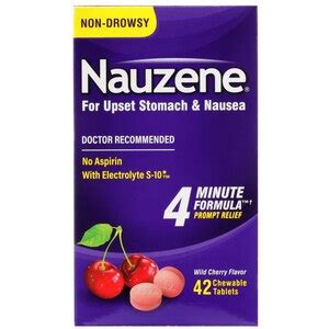 Nauzene Upset Stomach Relief Chewable Tablets, 42 CT | Pick Up In Store TODAY at CVS