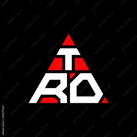 TRO triangle letter logo design with triangle shape. TRO triangle logo design monogram. TRO ...