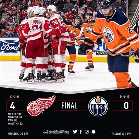 5 Nov 2017 | Edmonton | Oilers vs Red Wings [Video Highlights - Regular ...