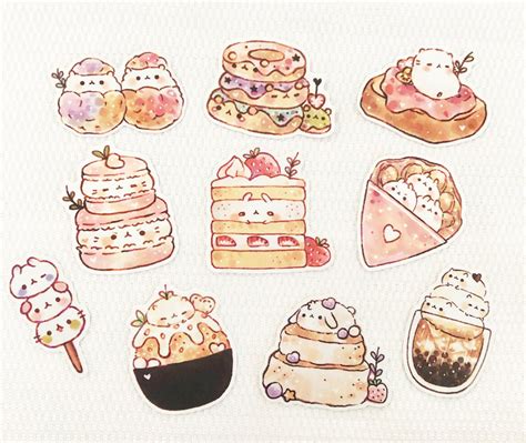 Cute Vector Kawaii Food Stickers By Watercolor Arts T - vrogue.co