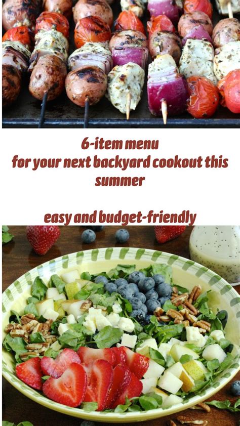 6-item menu for your next backyard cookout this summer easy and budget-friendly