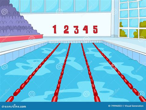 Cartoon Background of Swimming Pool. Stock Illustration - Illustration of cartoon, deep: 79996003