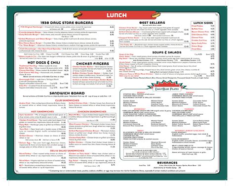 Menu - Avalon Diner