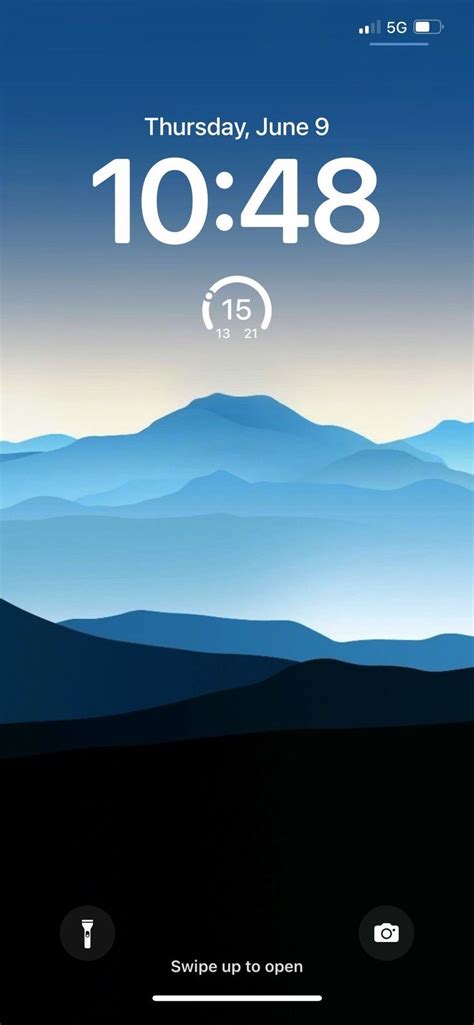 Minimalist Landscape iOS 16 Lock Screen