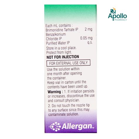 Alphagan Eye Drops 5ml Price, Uses, Side Effects, Composition - Apollo Pharmacy