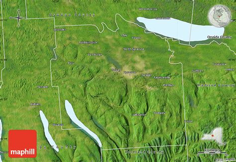 Satellite Map of Onondaga County