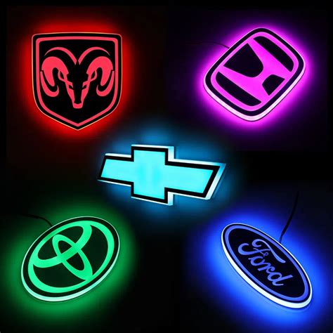 Car Grille Badge Glowing Emblem LOGO Light Customized Accessories