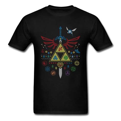 Song Of Christmas Time T shirt For Men Legend Of Zelda T Shirt Hyrule Warrior Tops Gamer ...