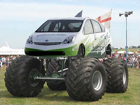 Prius "Monster Truck" | Monster trucks, Big monster trucks, Lifted cars