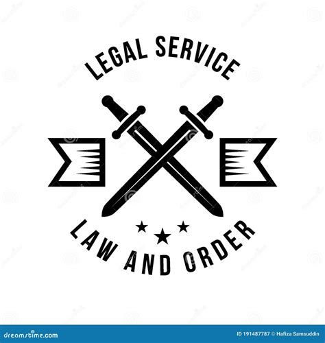 Law and Order Logo Element. Vector Illustration Decorative Design Stock Vector - Illustration of ...