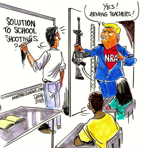 BlackCommentator.com March 01, 2018 - Issue 731: Arm Teachers - Political Cartoon By Carlos ...