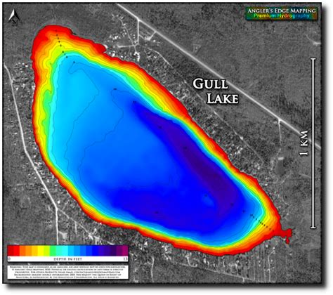 Gull Lake print map | Angler's Edge Mapping