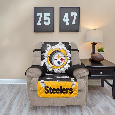 Pittsburgh Steelers Breakthrough Recliner Chair Cover, Multicolor Furniture Logo, Furniture ...