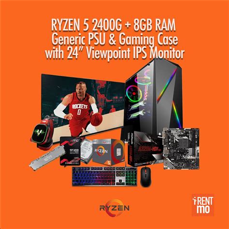 AMD RYZEN 5 2400G with 8GB RAM | Generic PSU | 24" IPS Monitor | Gaming ...