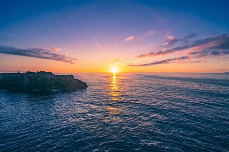 HD wallpaper: panoramic photography of island during sunset, Sunrise ...