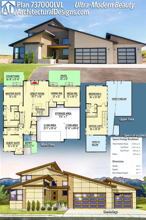 Modern House Plans 2020 Modern Bedroom Curve Contemporary Plan Feet ...