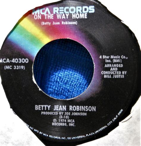 Betty Jean Robinson - On The Way Home (1974, Vinyl) | Discogs