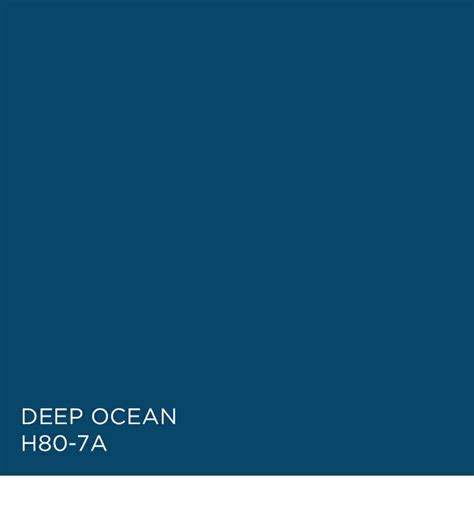 Deep Ocean H80-7A from the Time Traveler palette. | Ocean blue paint colors, Ocean blue paint ...