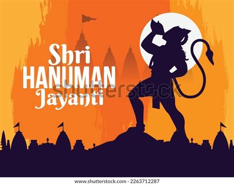 Hanuman Jayanti Poster Wallpaper Design Hindu Stock Vector (Royalty ...