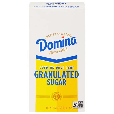 Domino Premium Pure Cane Granulated Sugar, 1 lb Box - Walmart.com