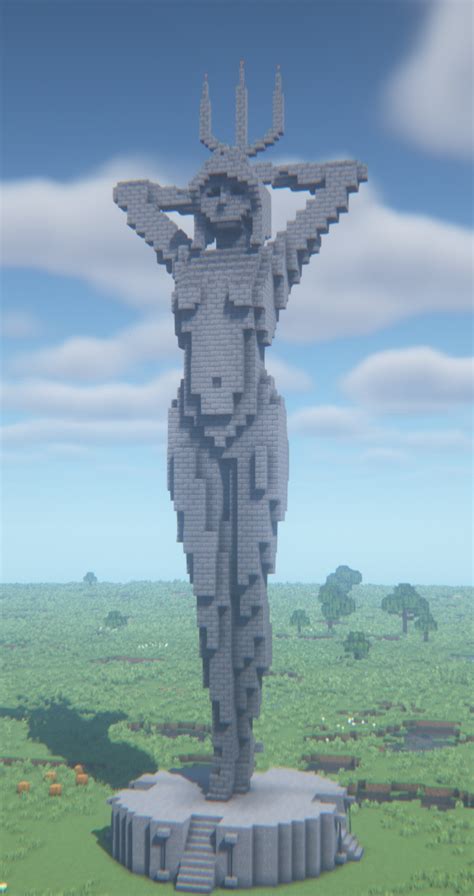 Ocean Goddess Statue : Minecraft | Minecraft castle, Minecraft houses ...