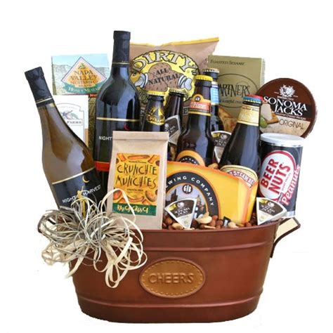 Basket of Cheer Beer and Wine Gift Basket for any holiday or ...