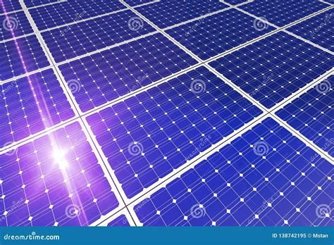 Solar Panel Concept 3d Illustration Stock Illustration - Illustration of generator, ecological ...