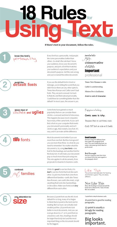 18 Rules For Using Text In Your Work | Learning graphic design, Graphic design tips, Graphic ...