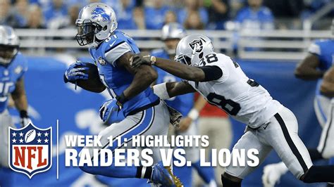 Raiders vs. Lions | Week 11 Highlights | NFL - YouTube