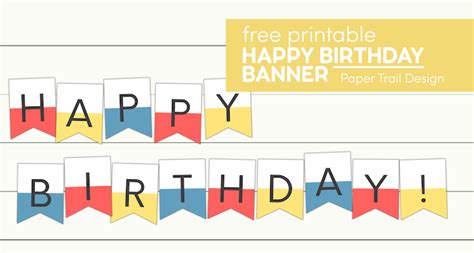 Free Printable Birthday Banner Ideas - Paper Trail Design