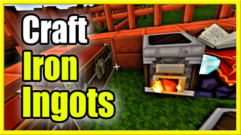 How to Make Iron Ingots in Minecraft (Recipe Tutorial)(Iron Ore, Coal ...