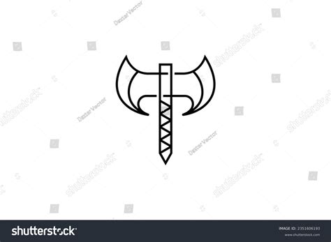 Ax Illustration Logo Design Outline Style Stock Vector (Royalty Free) 2351606193 | Shutterstock