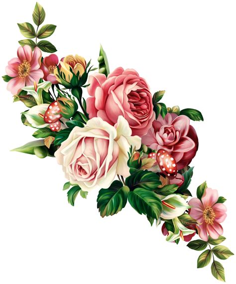 Flower spray Floral Vintage, Vintage Flowers, Vintage Prints, Arte Floral, Floral Art, Floral ...