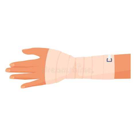 Bandaged Arm, Medical Elastic Bandage on Human Wrist with Trauma Stock ...