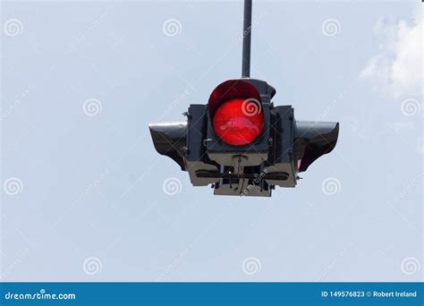 Flashing red traffic light stock image. Image of safety - 149576823