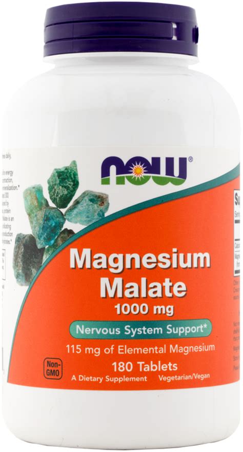 Magnesium Malate Supplement 180 Capsules | Benefits | Piping Rock ...