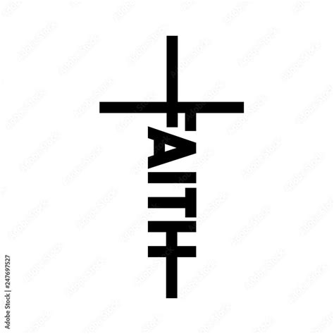 Faith cross logo Stock Vector | Adobe Stock