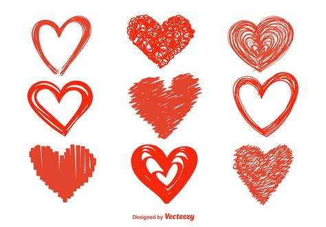 Hand Drawn Heart Vector Icons - Download Free Vector Art, Stock Graphics & Images