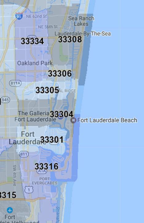 Fort Lauderdale Zip Code Map - Lck Summer 2024