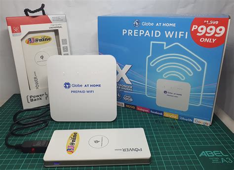 Globe At Home Prepaid WiFi with USB Step-Up Cable and 20000mAh Qi ...