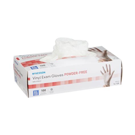 McKesson Extra Medical Grade Vinyl Exam Gloves, Powder-Free, Disposable ...