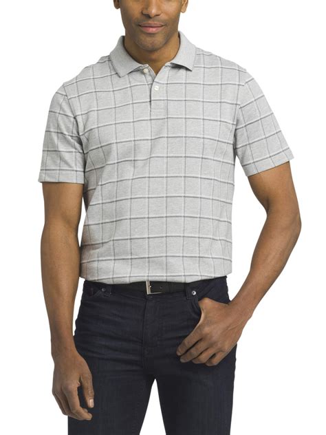 Van Heusen Men's Big & Tall Windowpane Polo Shirt - Walmart.com