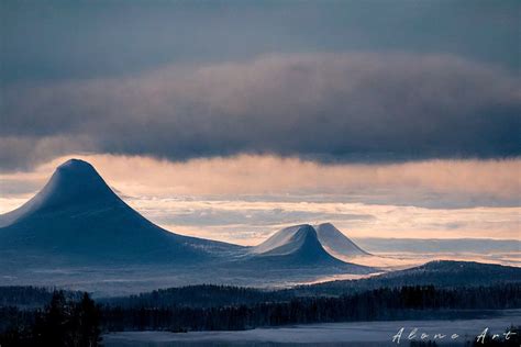 Mount Korvatunturi with Sky Painting Graphic by Alone Art · Creative ...