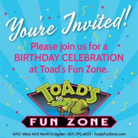 Birthday Parties - Toad's Fun Zone