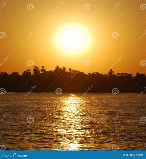 Sunset at river Nile stock photo. Image of dusk, africa - 4371560