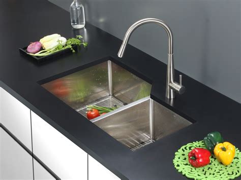 Ruvati 33" Undermount 16 Gauge Double Bowl Kitchen Sink - RVH8150 - Ruvati USA