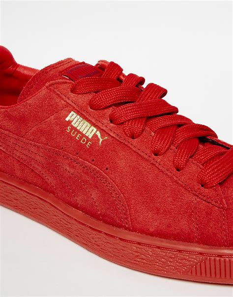 Lyst - Puma Suede Mono Trainers in Red for Men