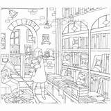 Bookstore Coloring Pages sketch template